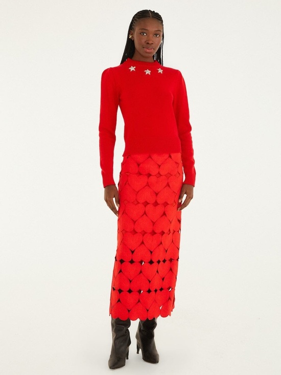 Farm Rio: Red Hearts Euroflax Premium
Linen Midi Skirt - Picture 4 of 12